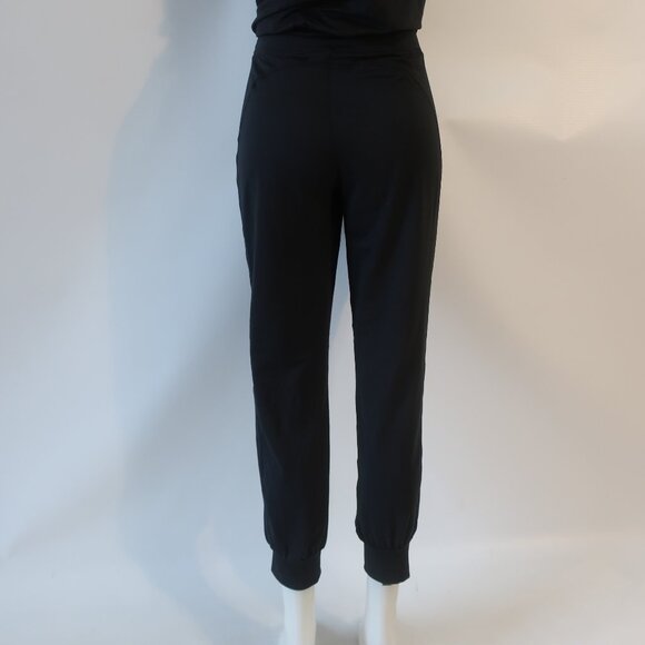 Women Sweaty Betty Black Flat Front Stretch Sleeveless Gary Jumpsuit L - Picture 11 of 12